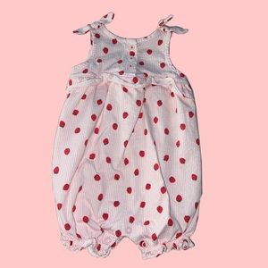 Strawberry tank onesie 6 months